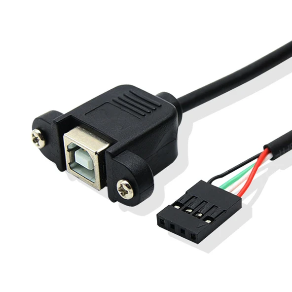 2.54 DuPont 5Pin - USB-B Kare Dişi Yazıcı Kablosu - 0.25m - Resim 4