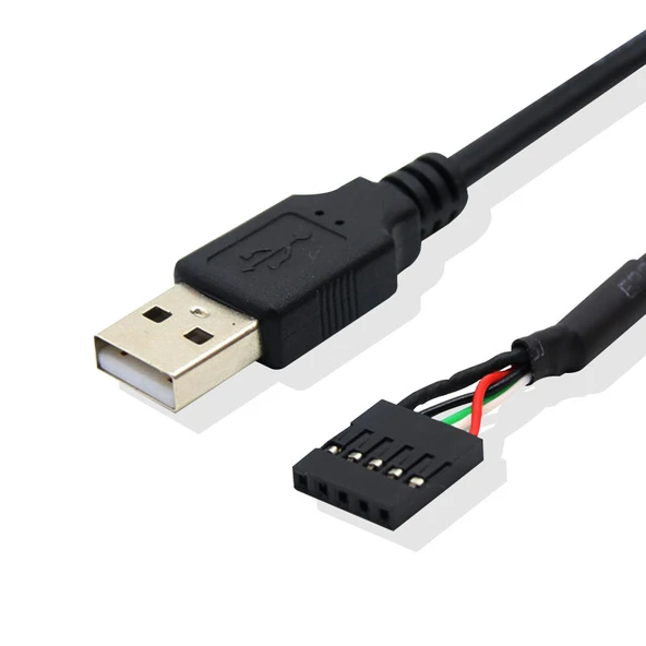 2.54mm DuPont 9Pin - Çift USB Veri Kablosu - 0.25m - 5