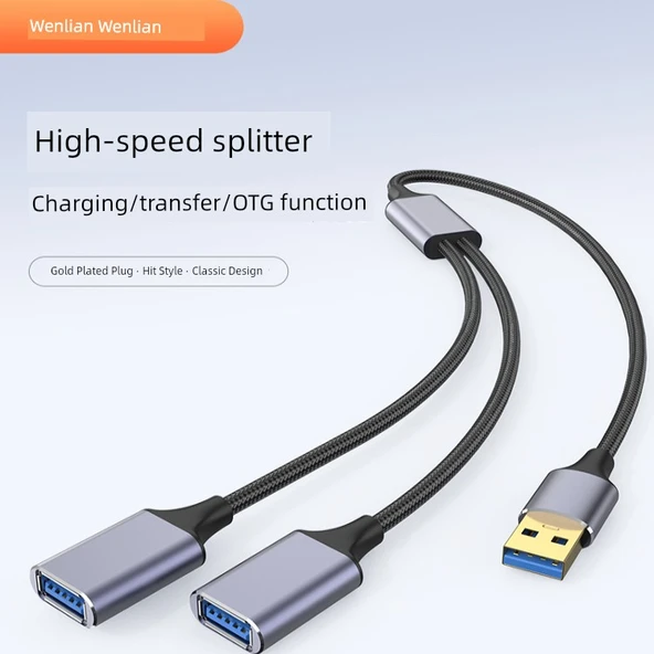 USB 2.0 Uzatma Kablosu - 1.2m - 2 USB Dişi Port