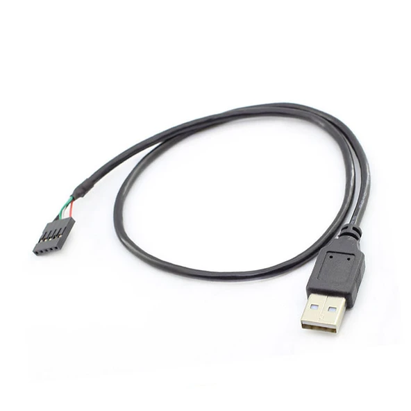 2.54mm DuPont 9Pin - Çift USB Veri Kablosu - 0.25m - 9