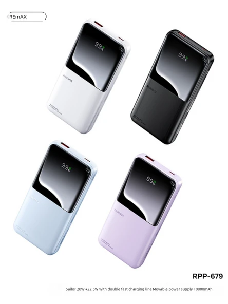 10000mAh Taşınabilir Şarj Aleti - Gece Siyahı - PD20W - 4