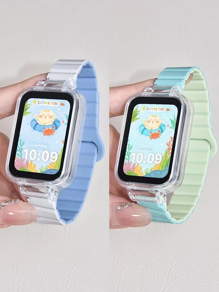 Xiaomi Bracelet 7Pro Manyetik Silikon Kordon - Siyah Gri - 2