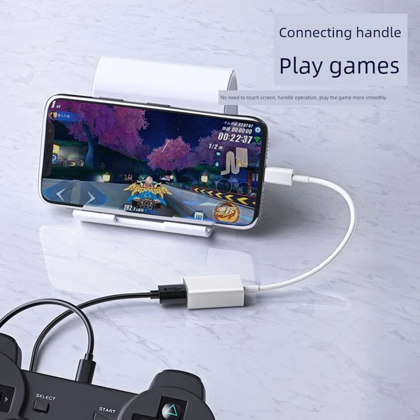 Apple USB ve Şarj Adaptörü - Çift Port U Disk/Klavye/Mouse Bağlantısı - 5