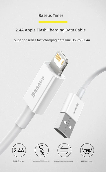 iPhone 1m PD 20W Hızlı Şarj Kablosu - Bir Alana Bir Bedava (8-13 Serisi) - 5