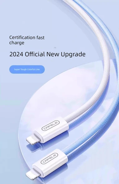 USB-C Lightning Hızlı Şarj Kablosu - 1m Gök Mavisi (İki Adet) - 7