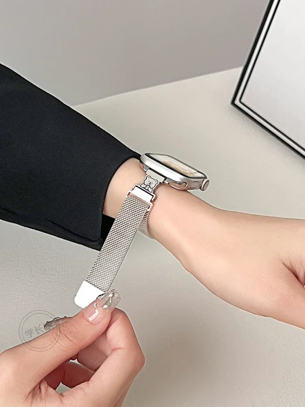 Vivo Watch 1 46mm Ayı Metal Manyetik Yıldız Işığı Kordon - 11
