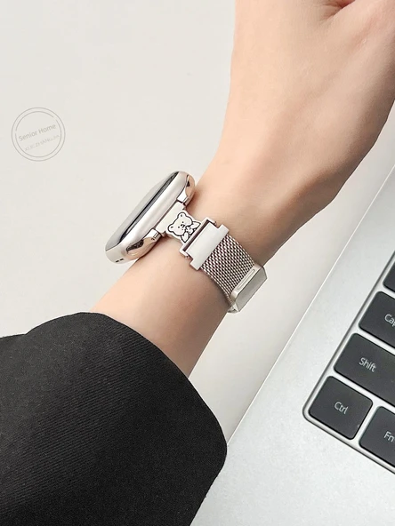 Vivo Watch 1 46mm Ayı Metal Manyetik Yıldız Işığı Kordon - 5