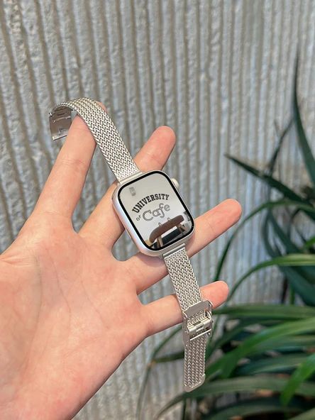Metal Apple Watch Kordonu - Yıldız Işığı - 42mm (S10 Serisi) - 6