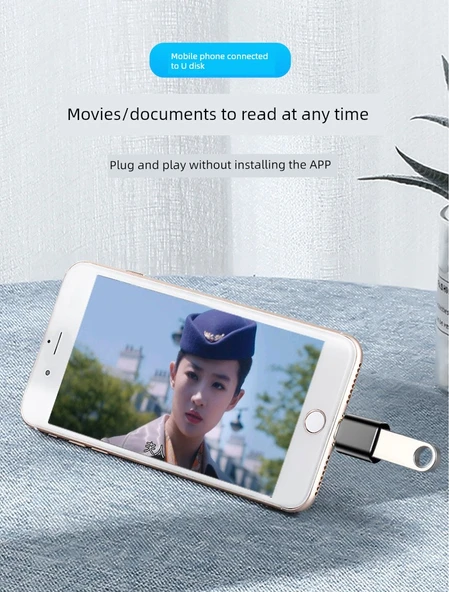 Evrensel OTG Adaptörü - Siyah (Apple/Type-C/Android 3'ü 1 Arada) - 8