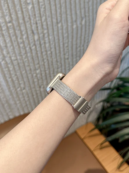 Metal Apple Watch Kordonu - Siyah - 45mm (7/8/9 Nesil) - 3
