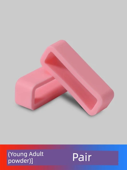 Huawei Akıllı Saat Kordon Tutucu - 18mm Silikon Halka - Açık Pembe - 2'li Paket - 2