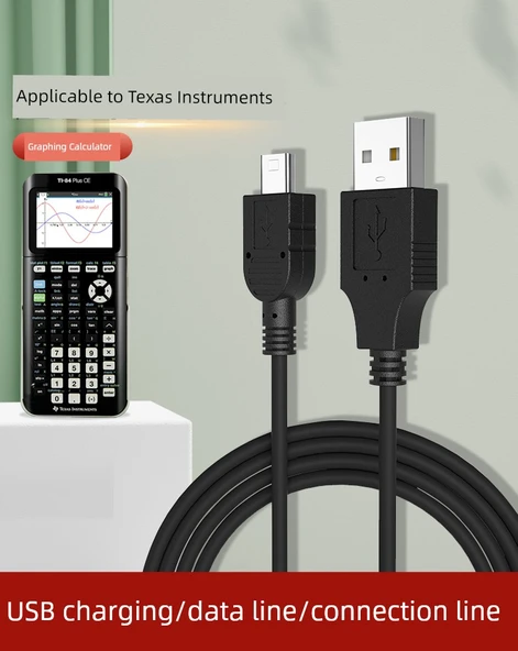 Sınav Hesap Makinesi USB Şarj Kablosu - 1M - Mini USB T-Port - 6