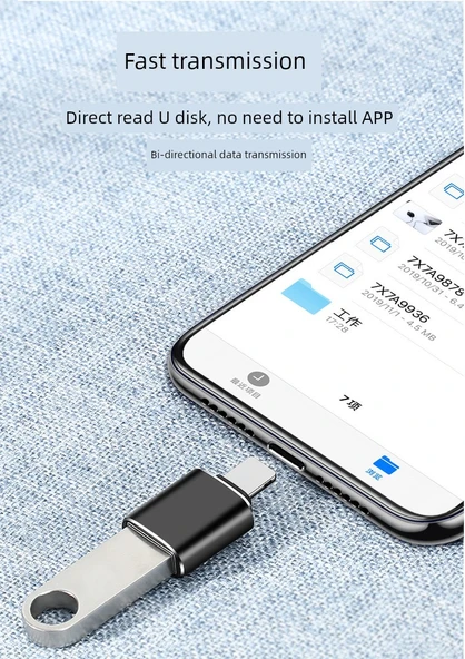 Evrensel OTG Adaptörü - Siyah (Apple/Type-C/Android 3'ü 1 Arada) - 9
