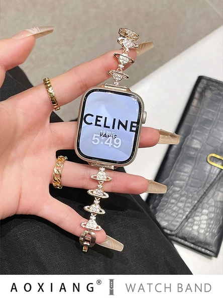 Xiaomi 8pro için Satürn Taçlı Rhinestone Bileklik - Yıldız Rengi - 4