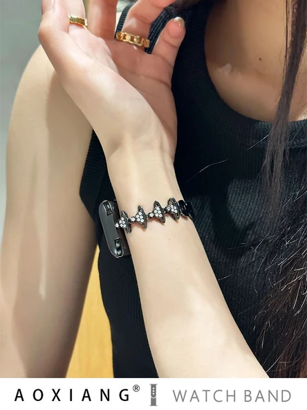 Xiaomi 8pro için Satürn Taçlı Rhinestone Bileklik - Yıldız Rengi - 5