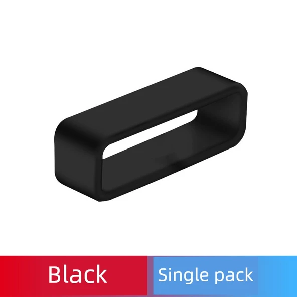 Huawei Akıllı Saat Kordon Tutucu - 18mm Silikon Halka - Siyah - 1'li Paket