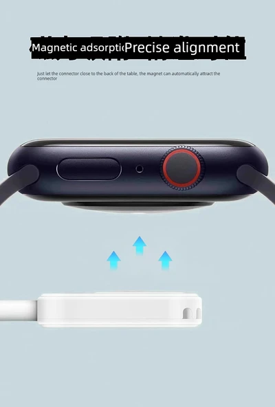 Apple Watch Manyetik Hızlı Şarj Aleti - Apple Arayüz + 1.5m PD Hızlı Şarj Kablosu + PD20W Hızlı Şarj Başlığı - 10