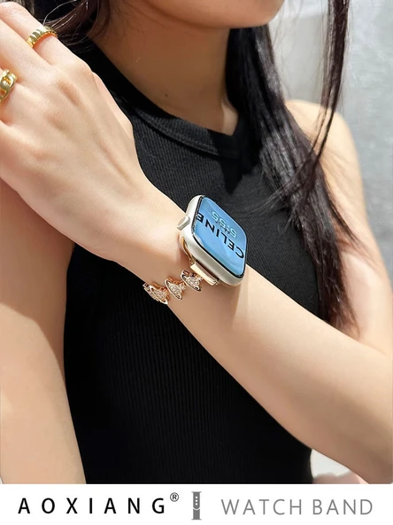 Xiaomi 8pro için Satürn Taçlı Rhinestone Bileklik - Yıldız Rengi