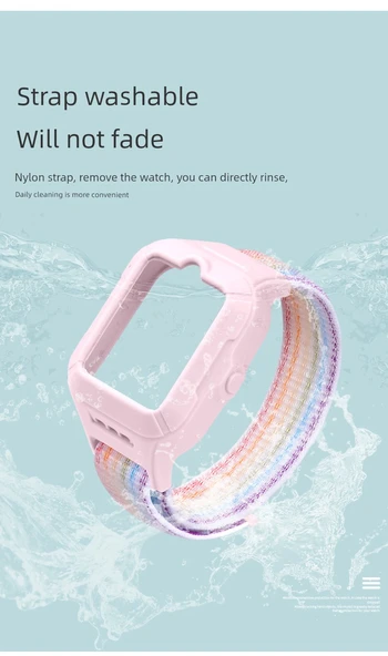 Huawei Çocuk Saati 5 Uyumlu Uzun Nebula Mavi Naylon Kordon - Resim 11