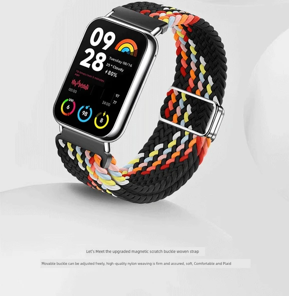 Xiaomi Bileklik 8Pro Yıldız Parıltısı Desenli Örgü Manyetik Kordon - 9