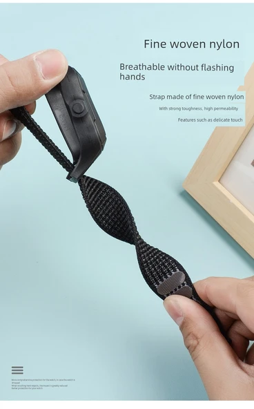 Huawei Çocuk Saati 5 Uyumlu Uzun Nebula Mavi Naylon Kordon - Resim 10