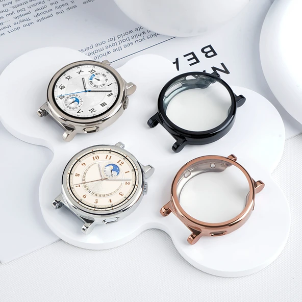Huawei GT5 46mm Açık Altın TPU Koruyucu Kılıf - 3
