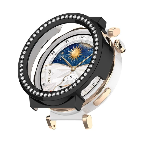 Siyah Elmas Desenli Huawei GT5 41mm Koruyucu Kılıf