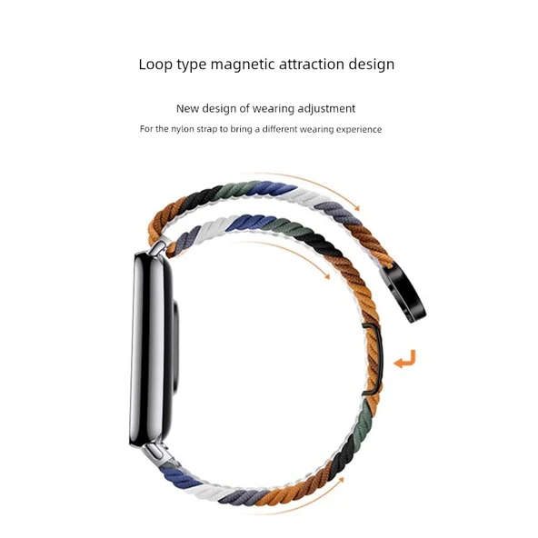 Xiaomi Bileklik 8Pro Kot Renkli Örgü Manyetik Kordon - 3