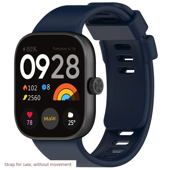 Xiaomi Bileklik 8 Pro Silikon Yedek Kordon - Gece Yarısı Mavisi