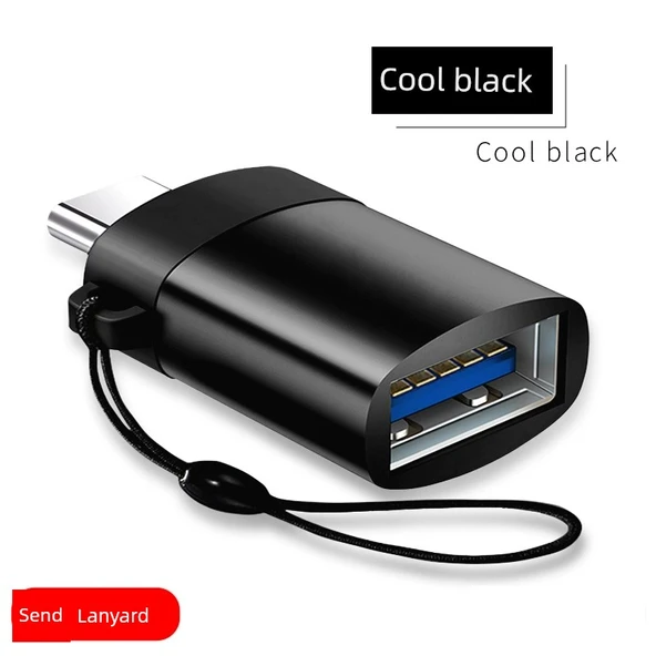 USB 3.0 Type-C OTG Adaptör - Siyah - Anahtarlıklı