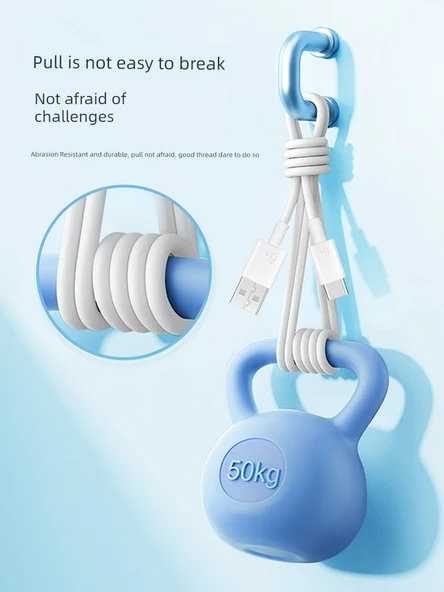 Vivos17e 66W 80W Hızlı Şarj USB Type-C Kablo - 1 Metre + 1 Metre - 4