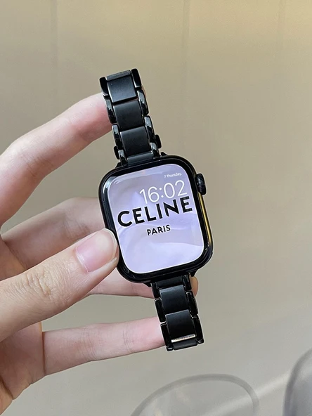Apple Watch Paslanmaz Çelik Kordon 38mm (iwatch 1/2/3 nesil) - Siyah