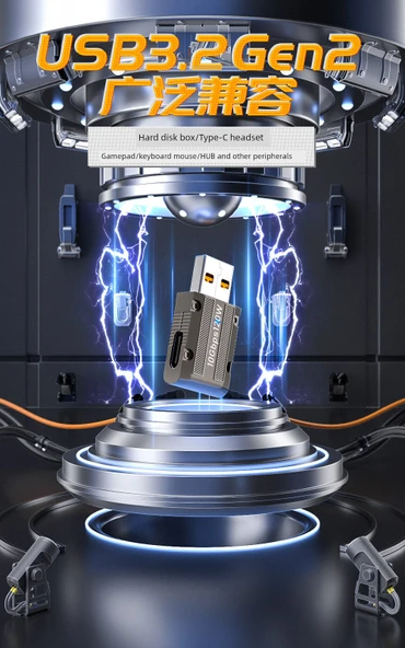 Type-C - USB Dişi Çevirici Adaptör - 9
