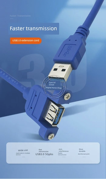 USB 3.0 Uzatma Kablosu - 3 Metre - Klasik - 10