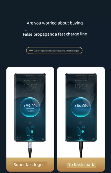 100W 6A USB Şarj Kablosu 3'ü 1 Arada - 1 Metre - Uzay Grisi - 2'li Paket - 7