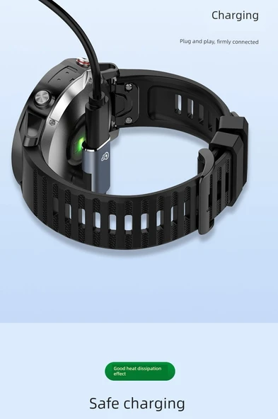 Garmin Şarj Kablosu - Dirsekli Type-C - Saat Şarj Portu - 10