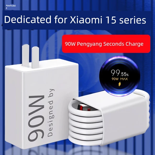 90W Hızlı Şarj Aleti - 1.5 Metre ve 2 Metre Kablolu - Xiaomi Uyumlu