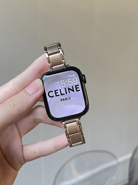 Apple Watch Paslanmaz Çelik Kordon 38mm (iwatch 1/2/3 nesil) - Rose Gold