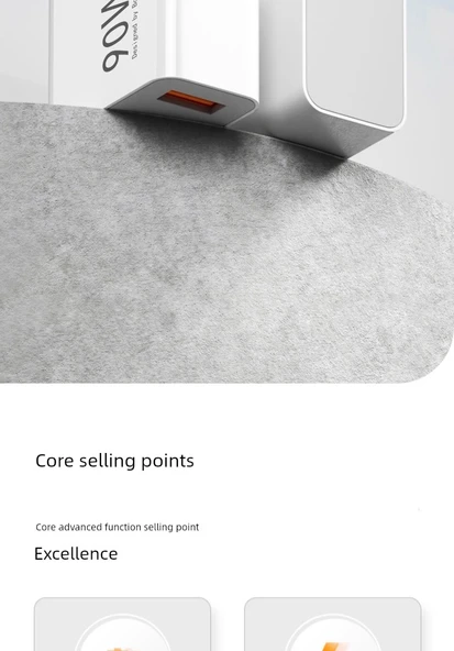 90W Hızlı Şarj Aleti - 1 Metre Kablolu - Xiaomi Uyumlu - 8