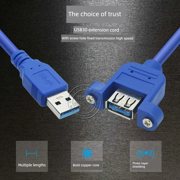USB 3.0 Uzatma Kablosu - 3 Metre - Klasik - 9