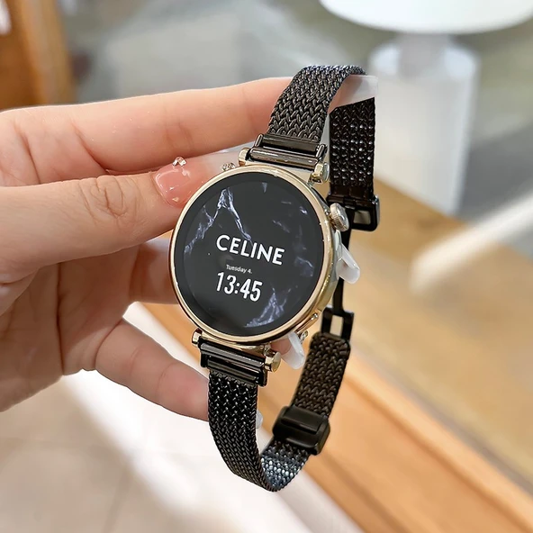 Huawei GT5 Pro 46mm Siyah Manyetik Tokalı Metal Saat Kordonu