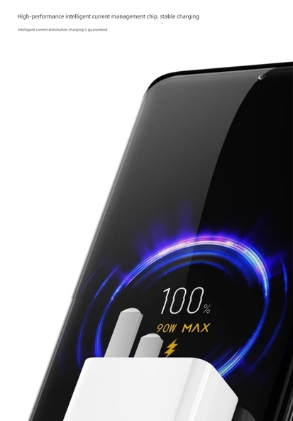 90W Hızlı Şarj Aleti - 1 Metre Kablolu - Xiaomi Uyumlu - 11