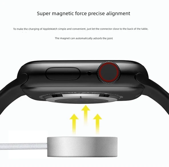 Apple Watch Şarj Aleti Seti - 5W Hızlı Şarj TPE Kablo + 35W Dikey Hızlı Şarj Başlığı - 7