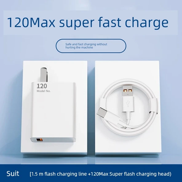 120W Hızlı Şarj Aleti Seti - İki Adet 1.5m 6A Kablo