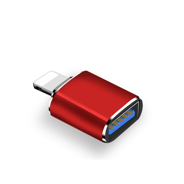 USB - Type-C Adaptör - Kırmızı Lighting - USB (U disk/fare/klavye için)