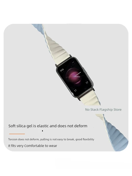 Samsung Fit3 Çikolata/Koyu Manyetik Silikon Kordon (Siyah Konnektör) - 4