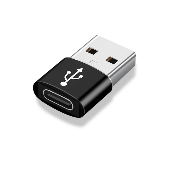 USB - Type-C Adaptör - Siyah USB 2.0 - Type-C Adaptör