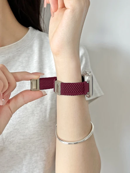 Mi Band 9pro Örme Manyetik Kordon - Nane Mavisi-1 - 5