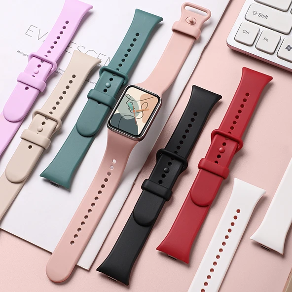 Xiaomi Bracelet 8Pro Turuncu Silikon Kordon - 6