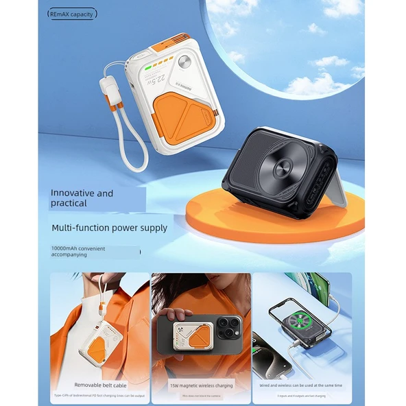 10000mAh Taşınabilir Şarj Aleti - Fildişi - 3